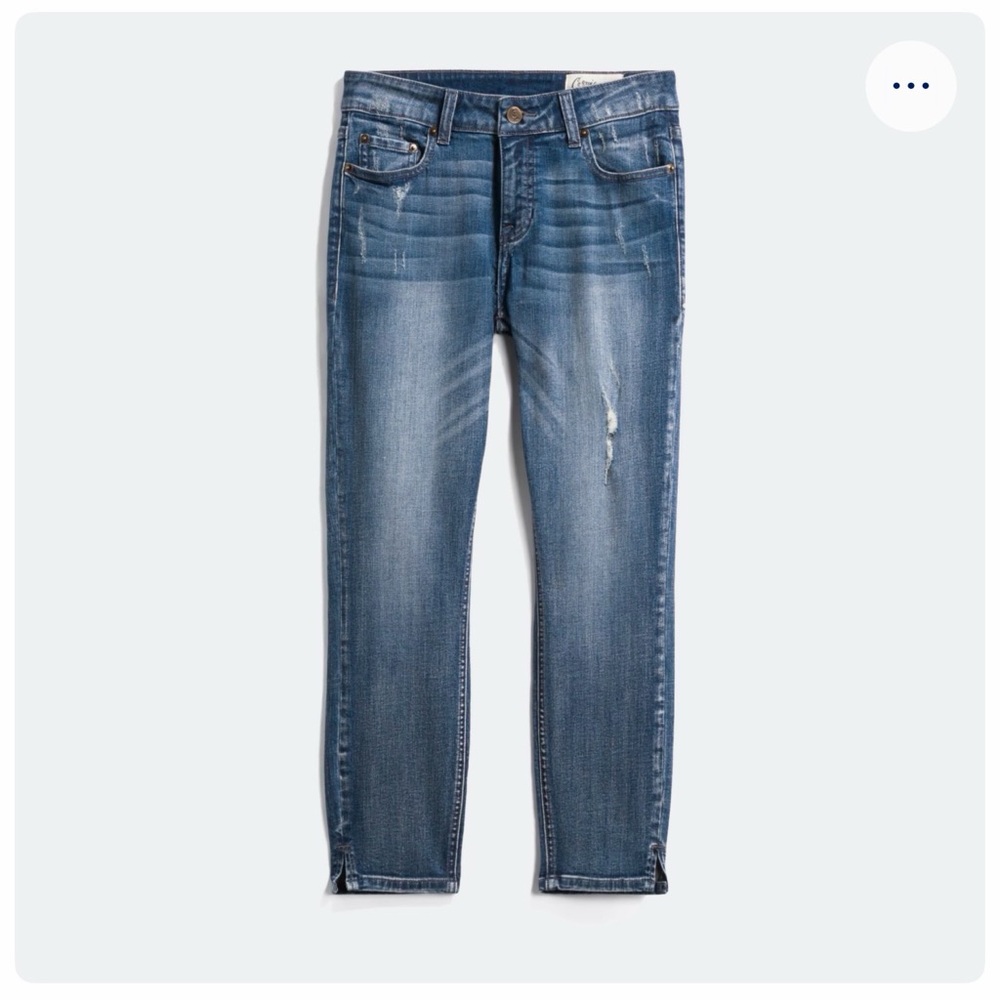 Chic Style Women's Distressed Blue Boyfriend Jeans